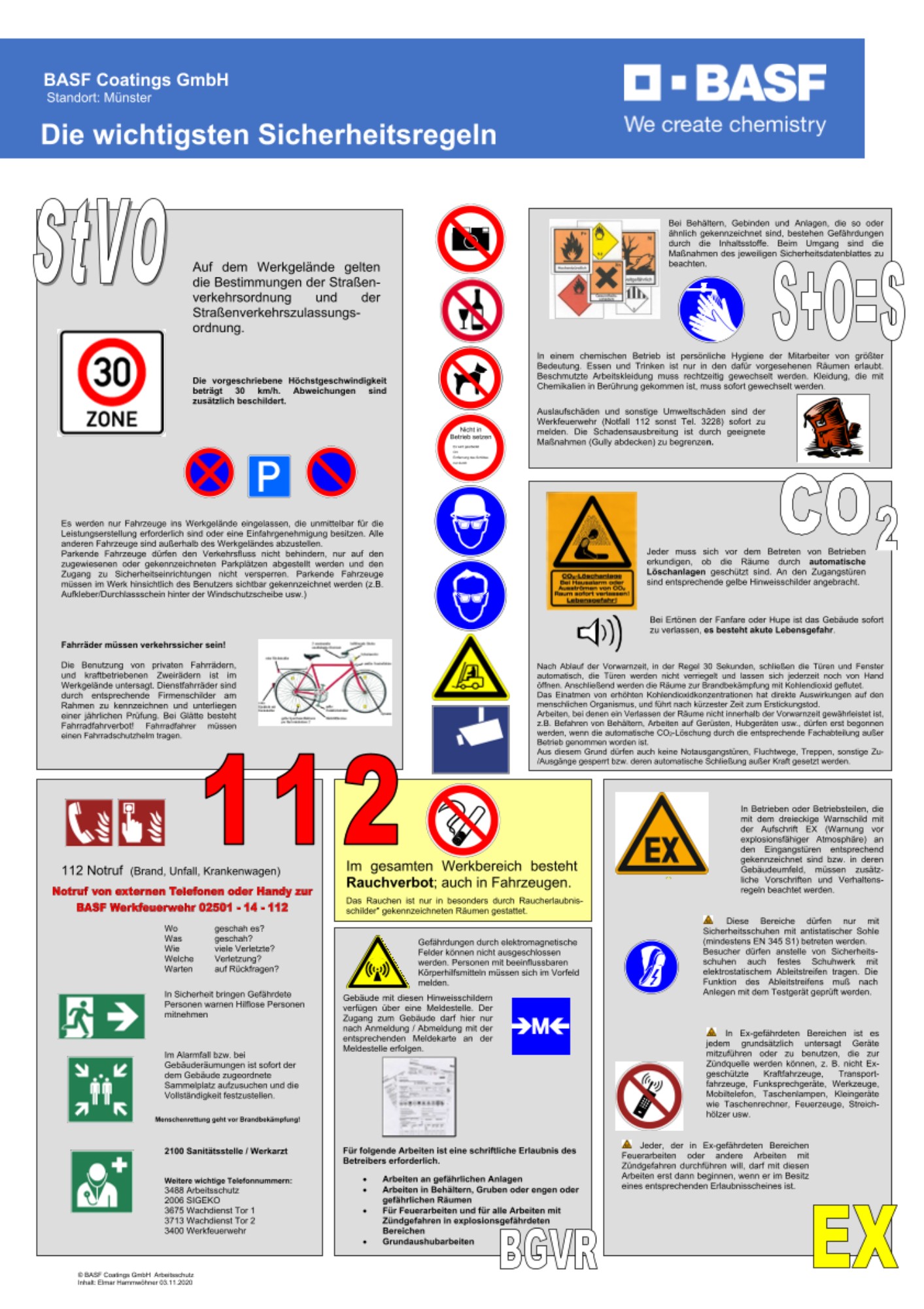 Die wichtigsten Sicherheitsregeln am Standort Münster